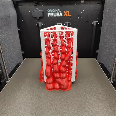 Bình hoa Voronoi kèm đế bê tông đúc (Bộ kit khuôn silicone)