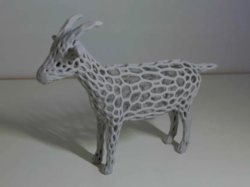 Tượng Dê Voronoi - Mô Hình 3D Nghệ Thuật Độc Đáo - Image 2