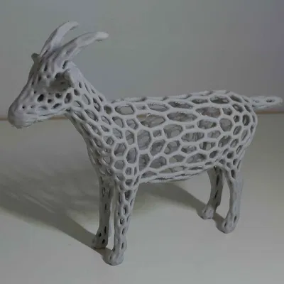 Tượng Dê Voronoi - Mô Hình 3D Nghệ Thuật Độc Đáo