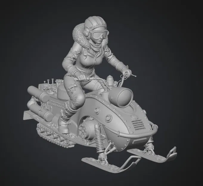 Mô Hình "Snowbound Steam Rider" - Cô Gái Steampunk Phiêu Lưu - Image 1