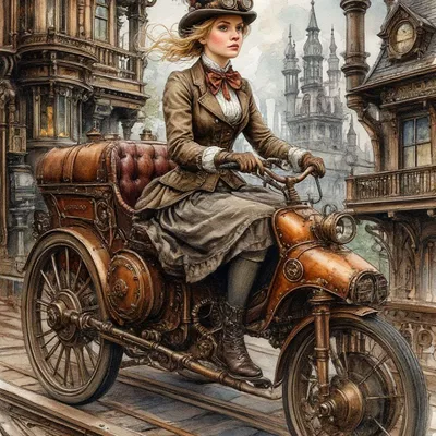 Mô Hình Clockwork Rider - Nữ Kỵ Sĩ Steampunk Độc Đáo