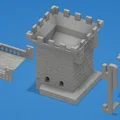 Tháp thả xúc xắc Lâu đài kèm móc treo DM Screen - Thumbnail 1