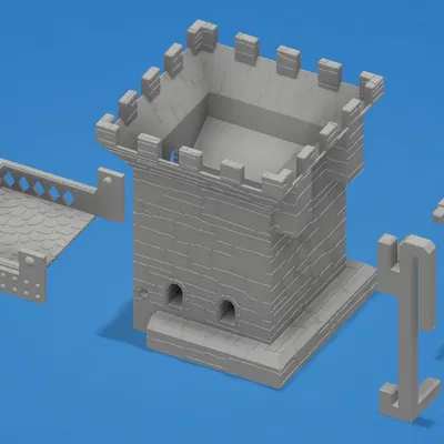 Tháp thả xúc xắc Lâu đài kèm móc treo DM Screen