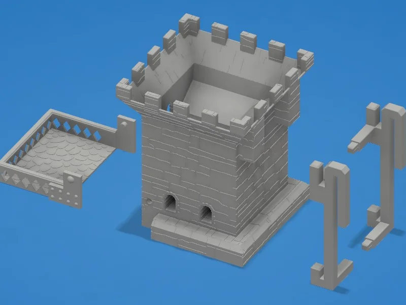 Tháp thả xúc xắc Lâu đài kèm móc treo DM Screen