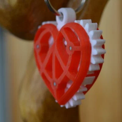 Móc Khóa Trái Tim Cơ Khí - Phụ Kiện Độc Đáo