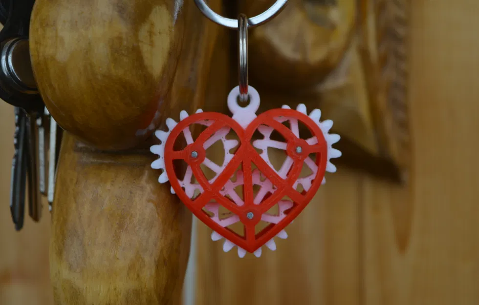 Móc Khóa Trái Tim Cơ Khí - Phụ Kiện Độc Đáo - Image 2