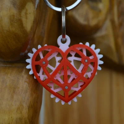 Móc Khóa Trái Tim Cơ Khí - Phụ Kiện Độc Đáo