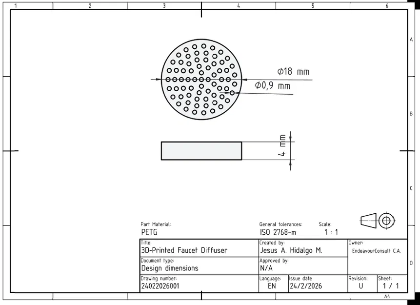 Diffuser vòi nước in 3D (3D‑Printed Faucet Diffuser) - Image 5