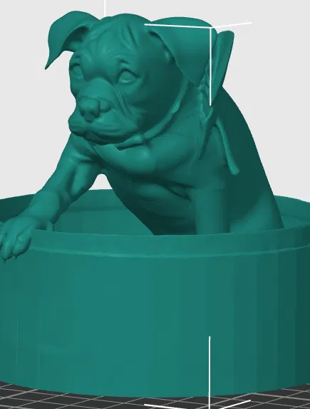 Mô Hình Chú Chó Bull Anh Trong Hộp Quà Giáng Sinh 3D - Image 1