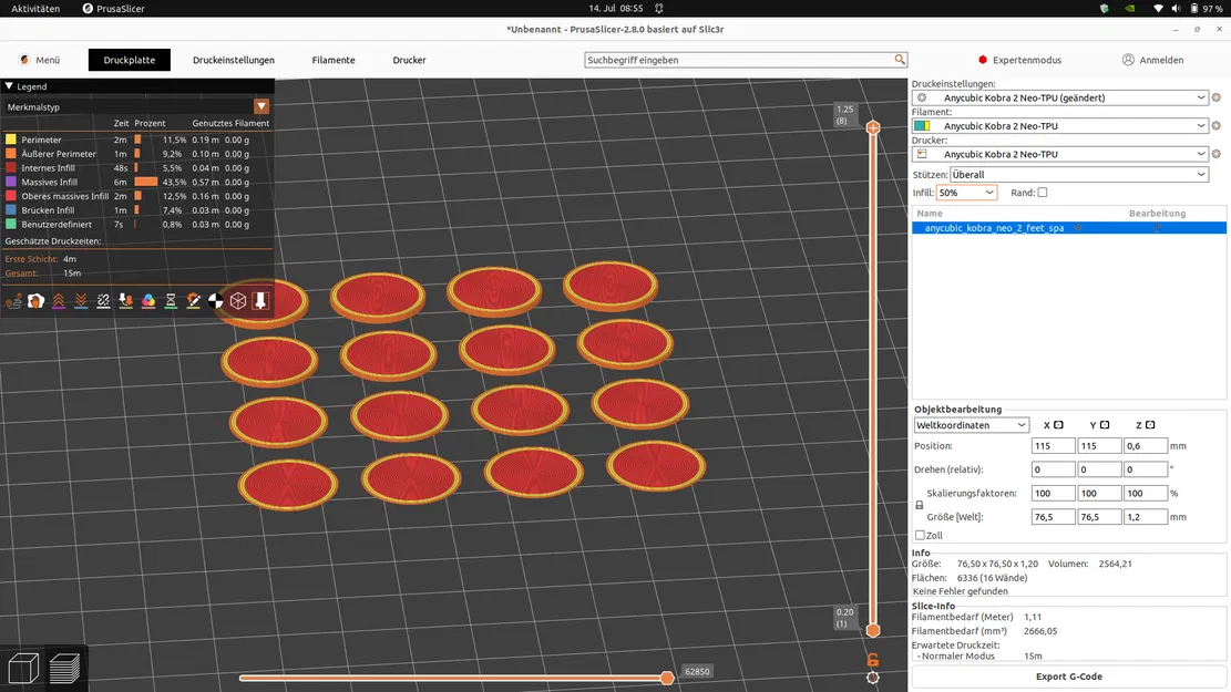 Chân chống rung Kobra Neo 2, chỉnh level & giảm ồn (TPU) - Image 7