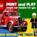 Mô Hình LEGO Xe Cứu Hỏa Lancia Artena 1933 Đẹp - Thumbnail 1