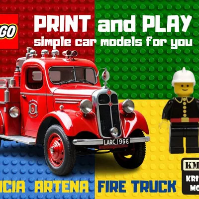 Mô Hình LEGO Xe Cứu Hỏa Lancia Artena 1933 Đẹp