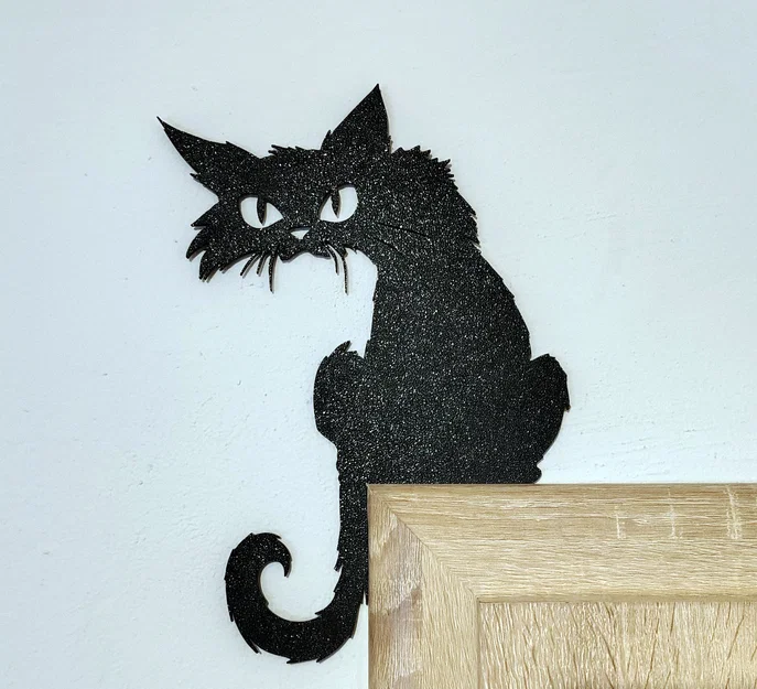 Kitty Door Corner - Trang trí góc cửa hình mèo - Image 1