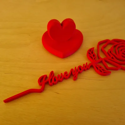 Bông hồng với thân chữ “I love you” 5