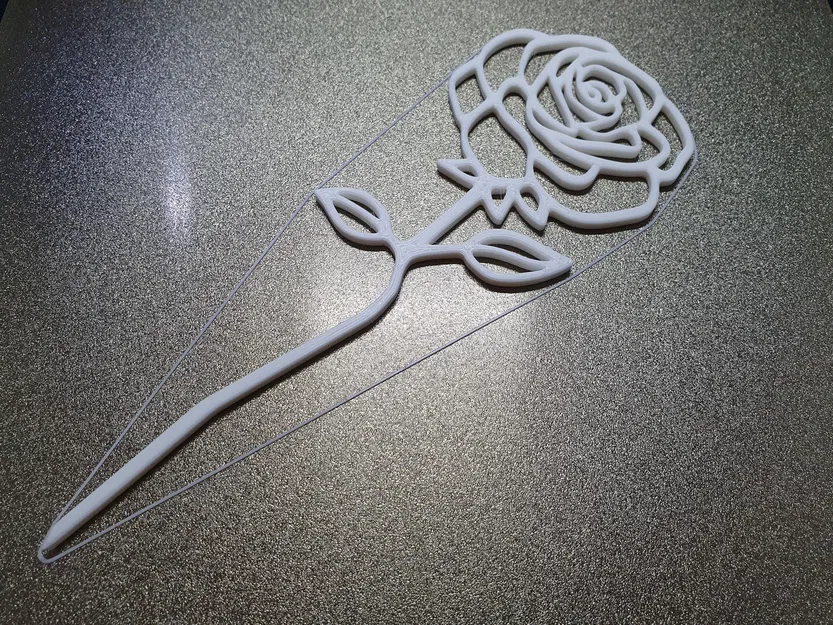 Mô hình Hoa hồng Line Art 3D - Quà tặng Tình yêu Tinh tế - Image 1