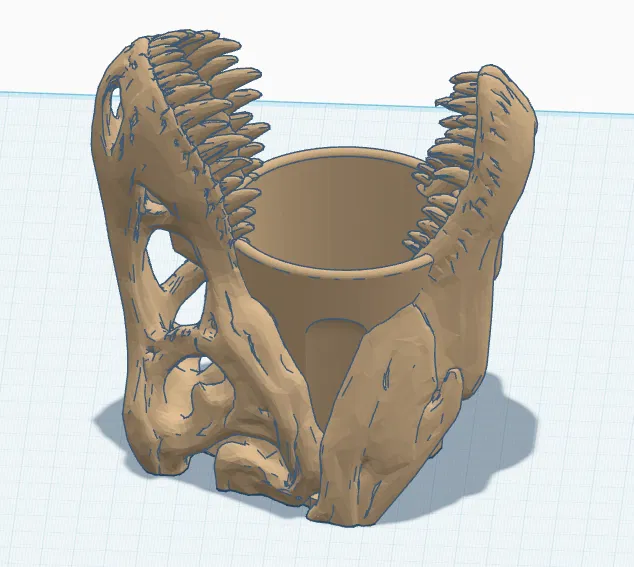 Cốc Cắm Bút Đầu Khủng Long T-Rex Độc Đáo - Image 1