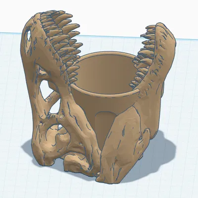 Cốc Cắm Bút Đầu Khủng Long T-Rex Độc Đáo