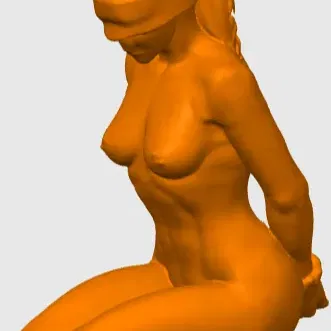 Tượng Nữ Quỳ Bịt Mắt, Hai Tay Bị Trói Sau Lưng