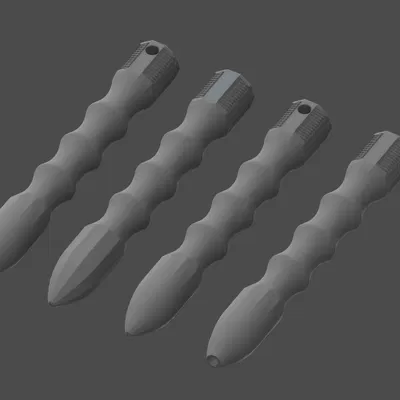 Gậy tự vệ (Kubotan) in 3D