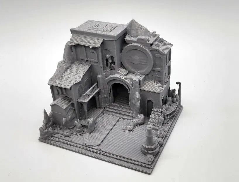 Marketplace Miniature – Mô hình cổng vào chợ/hầm ngục (có thể scale) - Image 4