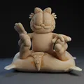 Mô Hình Garfield Ngồi Ăn Pizza 3D Đẹp Mắt - Thumbnail 1