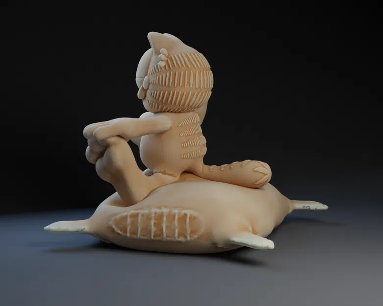 Mô Hình Garfield Ngồi Ăn Pizza 3D Đẹp Mắt - Image 2