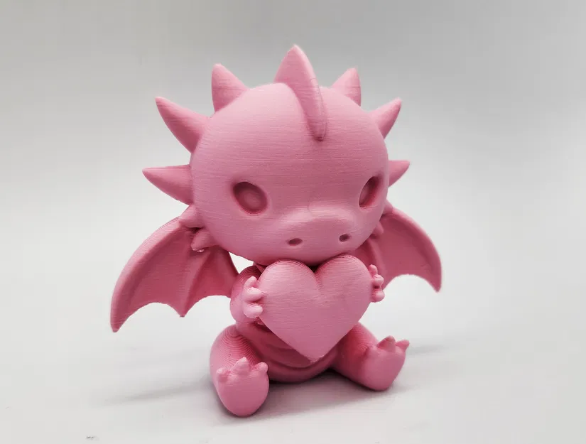 Rồng Dễ Thương Ngồi Ôm Trái Tim - Image 3