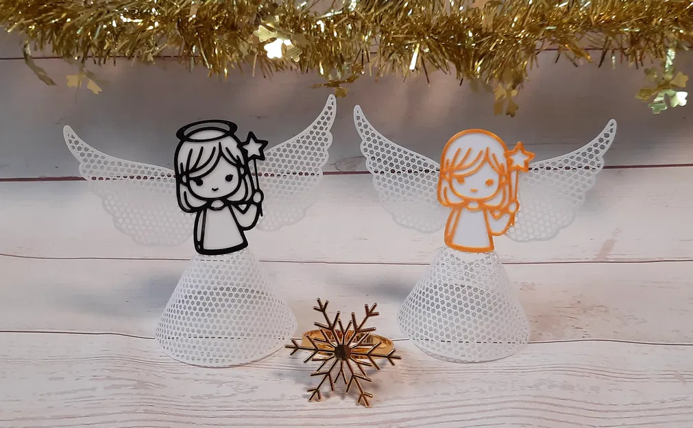 Thiên thần cầm ngôi sao – đồ trang trí/ornament - Image 1