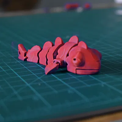 Móc Khóa Cá 3D Articulated - In 3D Không Cần Support