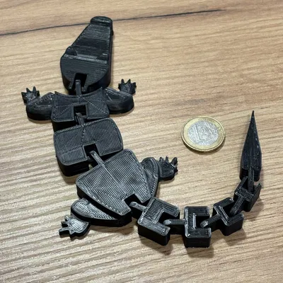 Cá sấu dẻo (Flexible Alligator) khớp nối print in place