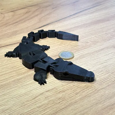 Cá sấu dẻo (Flexible Alligator) khớp nối print in place