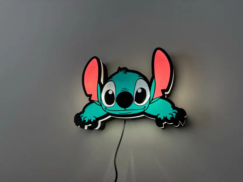 Đèn LED mini hình Stitch 3D đáng yêu cho phòng bé - Image 1