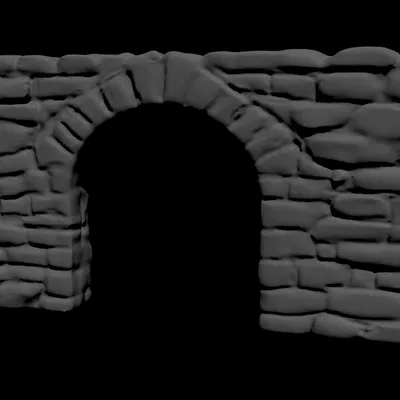 Mô Hình Cổng Vòm Đá 3D In Không Cần Support Cho Bàn Cờ Game