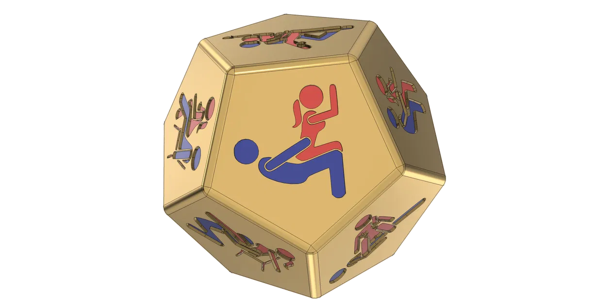 Xúc xắc Kamasutra LOVE – khối mười hai mặt (dodecahedron) - Image 2