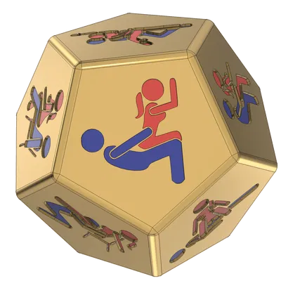 Xúc xắc Kamasutra LOVE – khối mười hai mặt (dodecahedron)