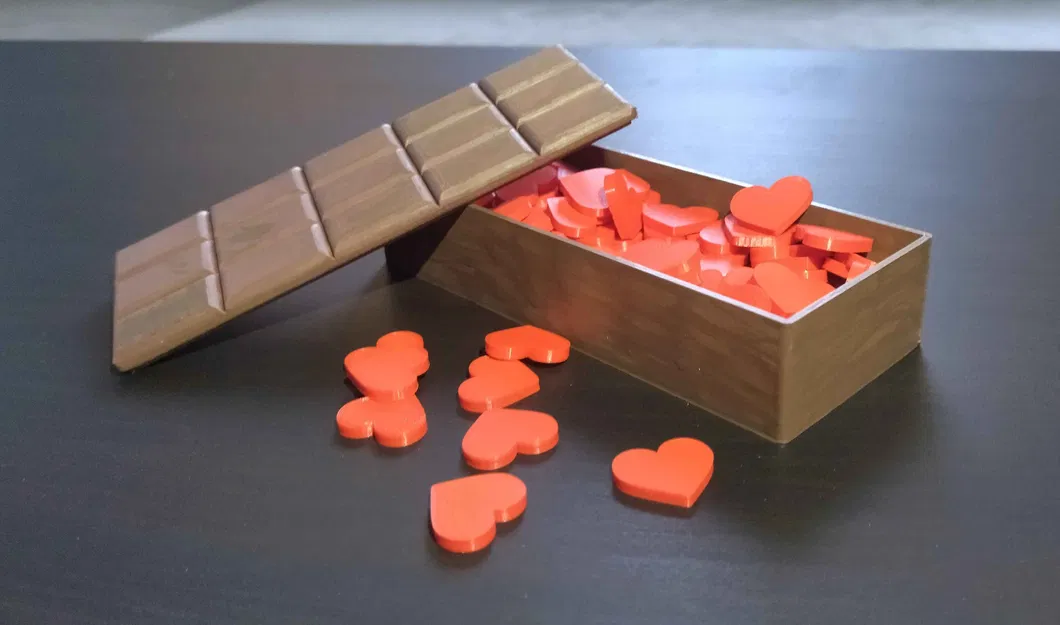 Hộp hình thanh chocolate đầy 143 trái tim - Image 1