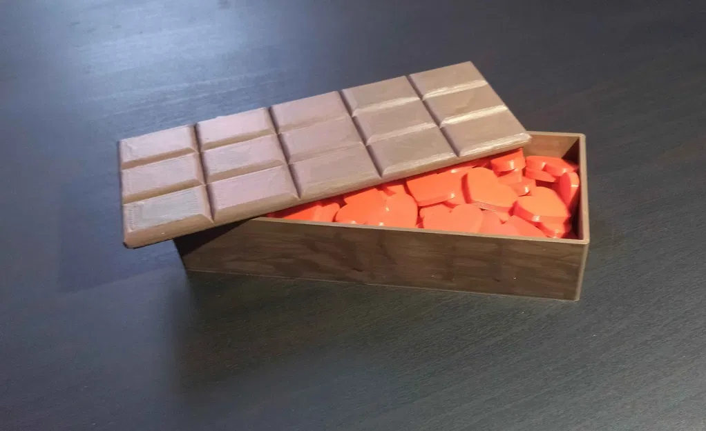 Hộp hình thanh chocolate đầy 143 trái tim - Image 4