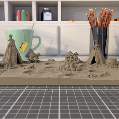 Diorama + Hex Terrain cho Zarbag's Gitz