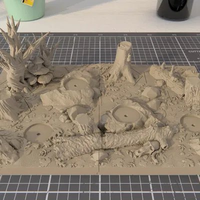 Diorama + Hex Terrain cho Ylthari's Guardians