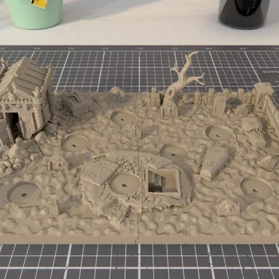 Diorama + Hex Terrain cho Sepulchral Guard