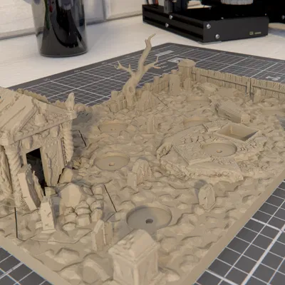 Diorama + Hex Terrain cho Sepulchral Guard