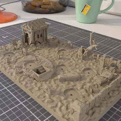 Diorama + Hex Terrain cho Sepulchral Guard