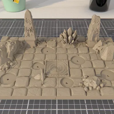 Diorama + Hex Terrain cho Eyes of the Nine