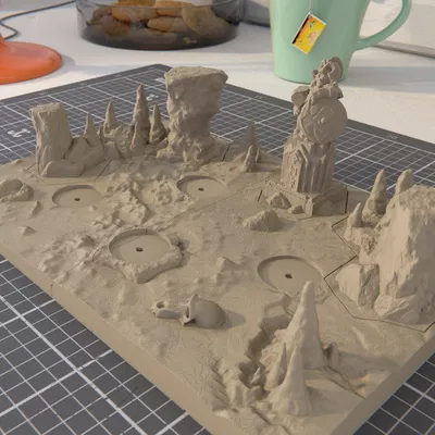 Diorama + Hex Terrain cho The Chosen Axes