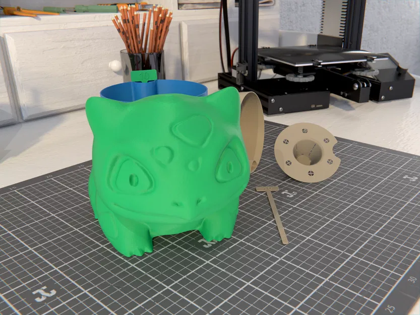 Chậu Bulbasaur tự tưới nước (Ø 10 cm) - Image 2