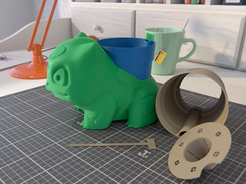 Chậu Bulbasaur tự tưới nước (Ø 10 cm) - Image 4