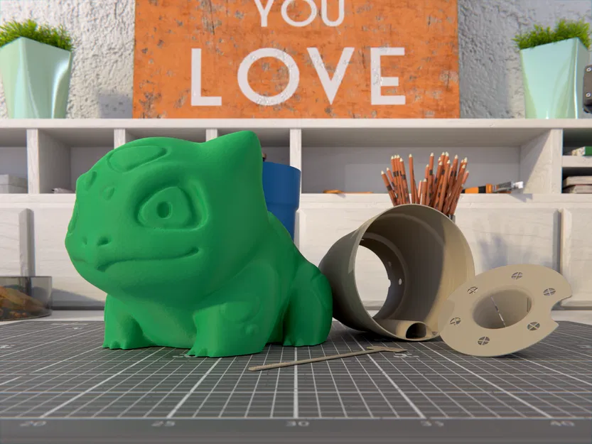 Chậu Bulbasaur tự tưới nước (Ø 10 cm) - Image 5