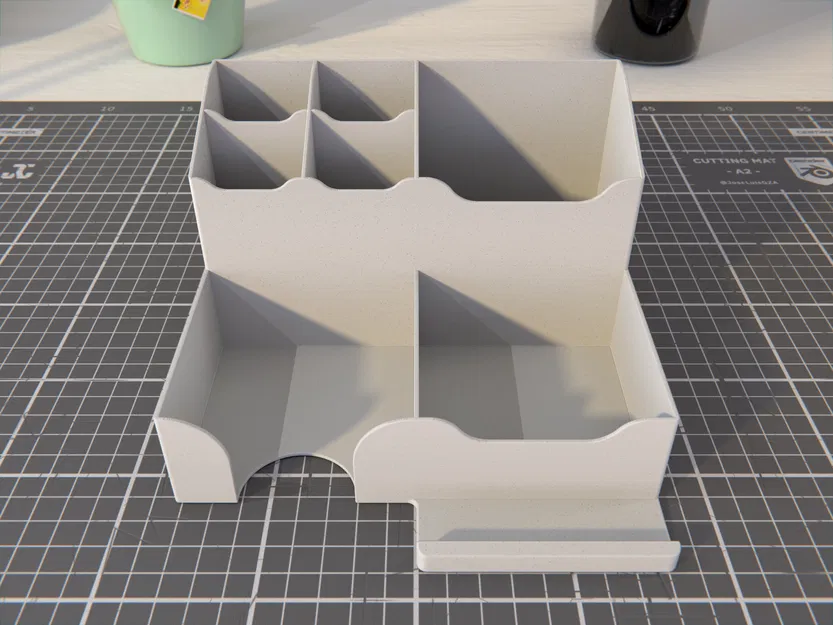 Khay sắp xếp bàn làm việc kèm giá đỡ điện thoại - Image 1