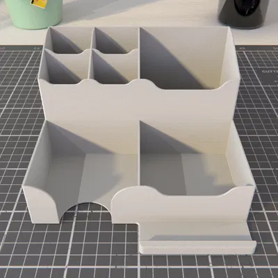 Khay sắp xếp bàn làm việc kèm giá đỡ điện thoại