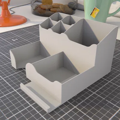 Khay sắp xếp bàn làm việc kèm giá đỡ điện thoại